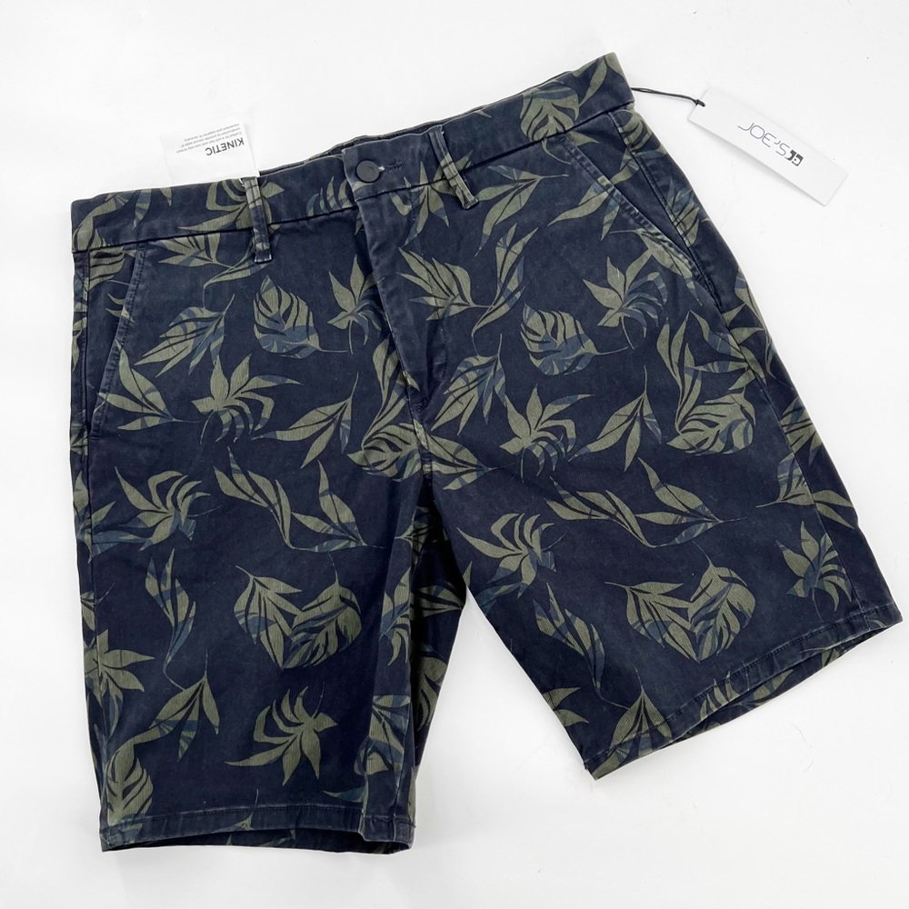 Joe's Jeans Men's Palm Trouser Shorts Black/Olive Green Size 33, NWT, NEW